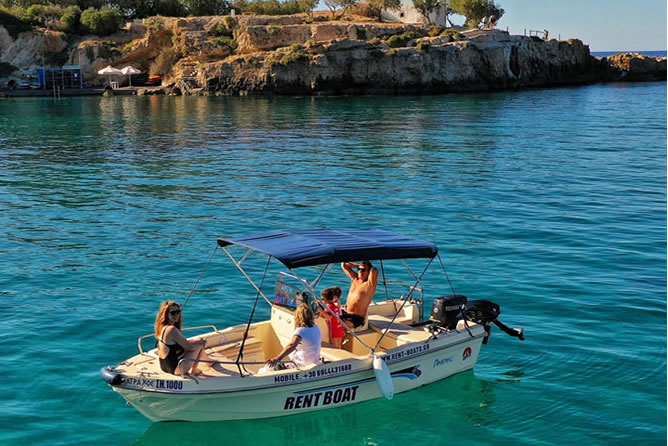 Boat rental in Crete for private sea trips